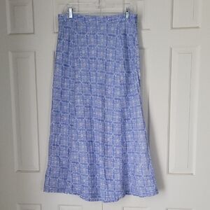 L.L. Bean Womens Classic Fit Linen Cottagecore Maxi Skirt Sz 12